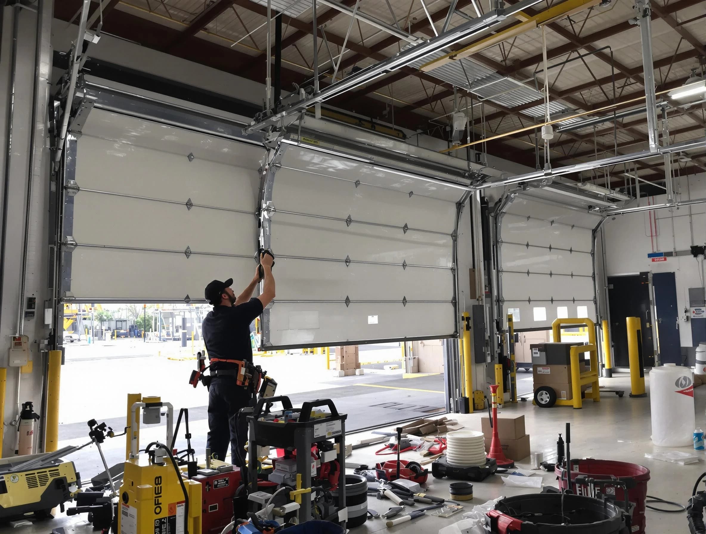 Canonsburg Garage Door Repair technician performing commercial garage door repair in Canonsburg