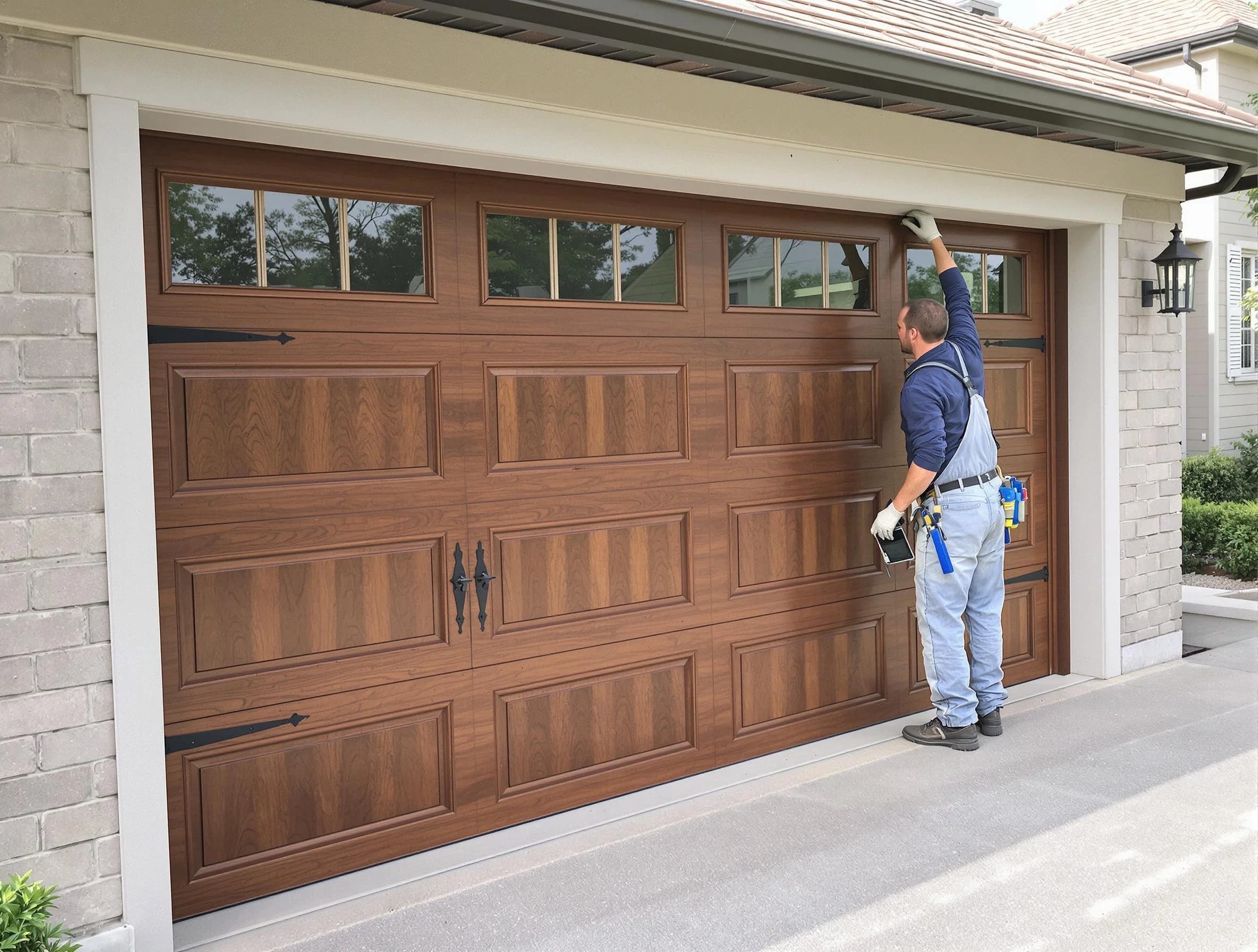 Custom garage door showcase by Canonsburg Garage Door Repair in Canonsburg