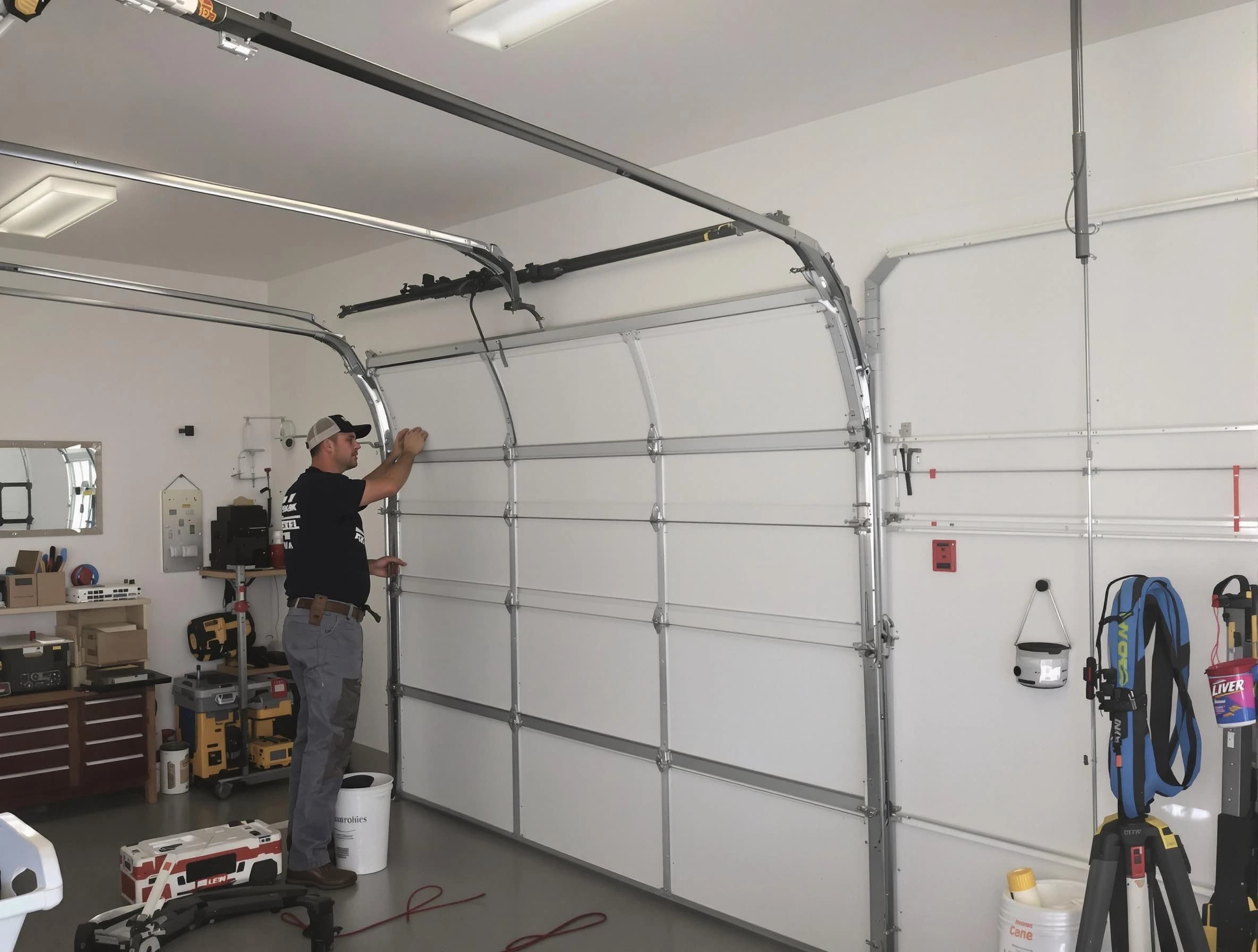 Canonsburg Garage Door Repair team installing new garage door in Canonsburg