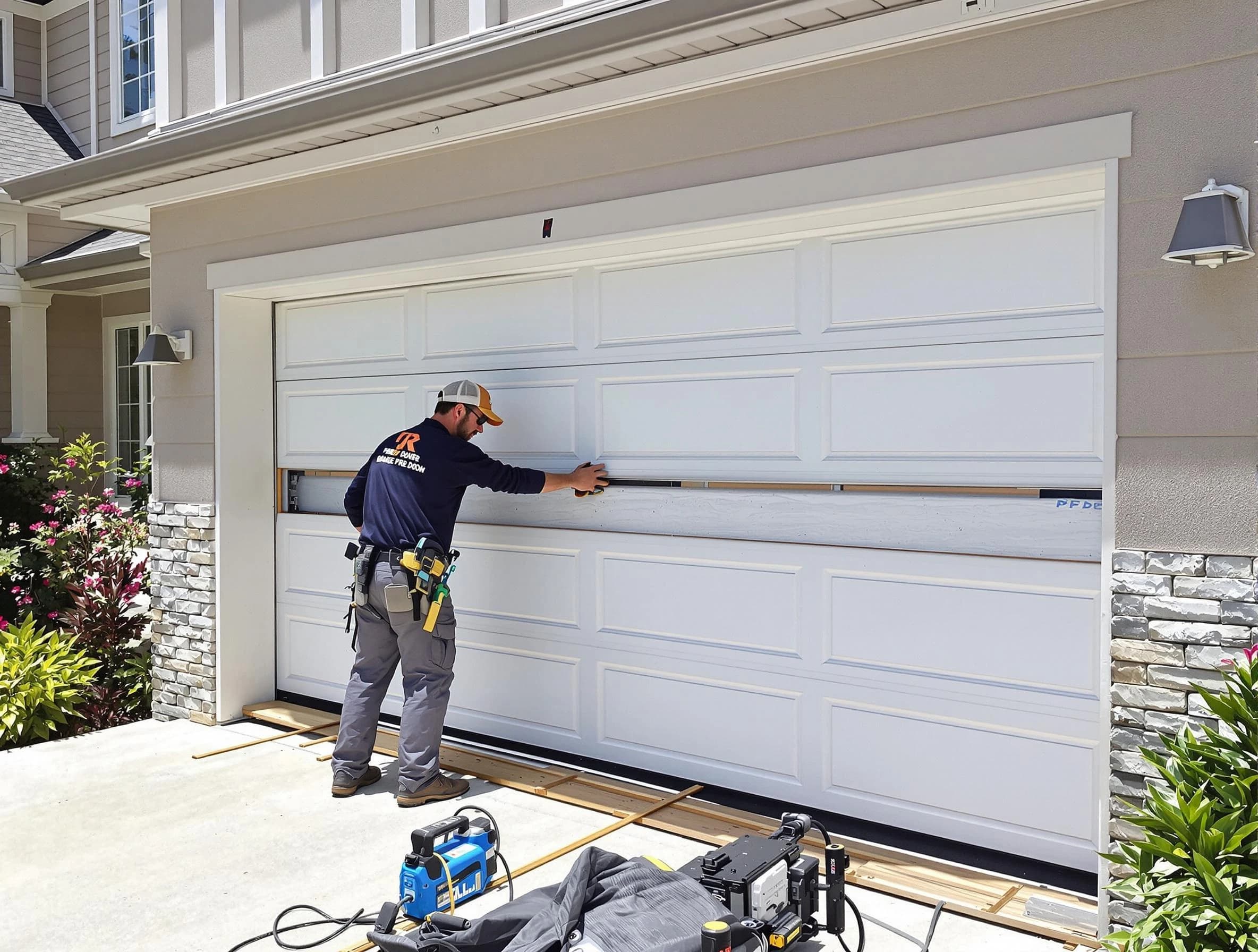 Canonsburg Garage Door Repair team performing complete garage door replacement at Canonsburg residence