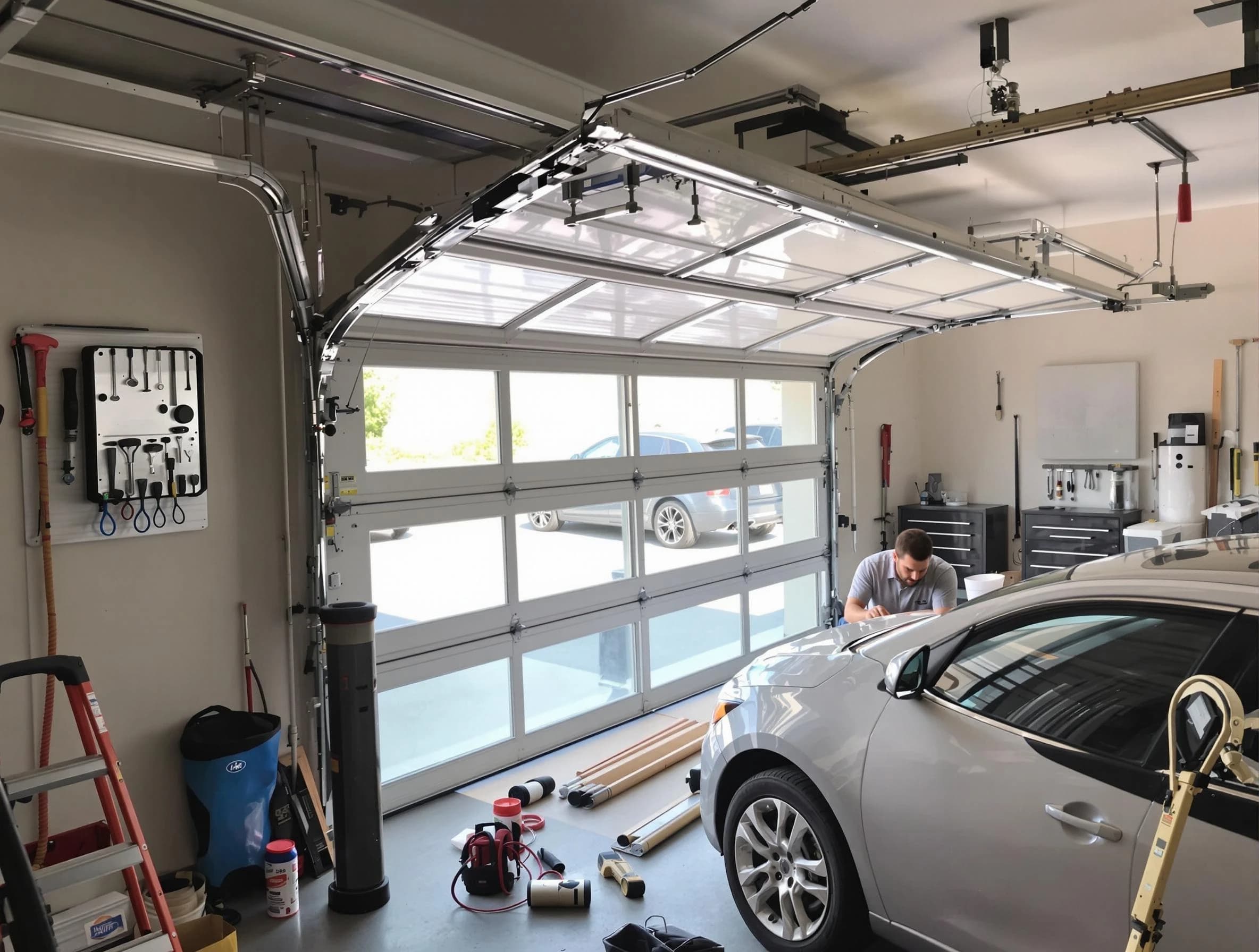 Garage door noise reduction service by Canonsburg Garage Door Repair in Canonsburg