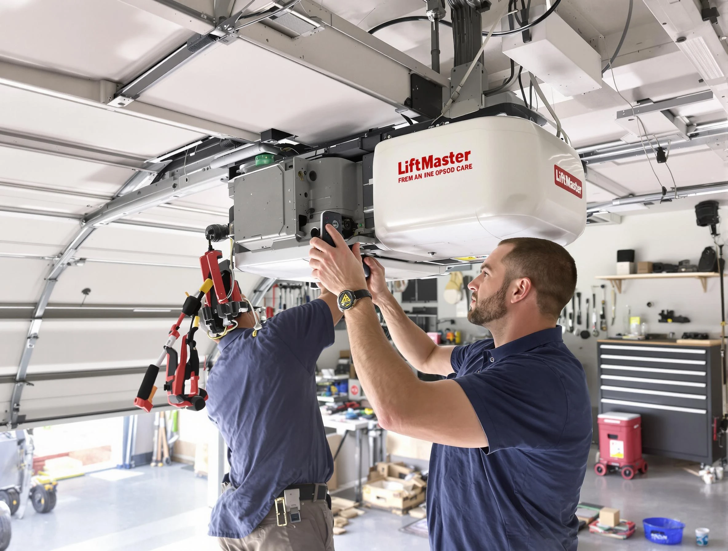 Canonsburg Garage Door Repair technician performing advanced diagnostics on garage opener in Canonsburg