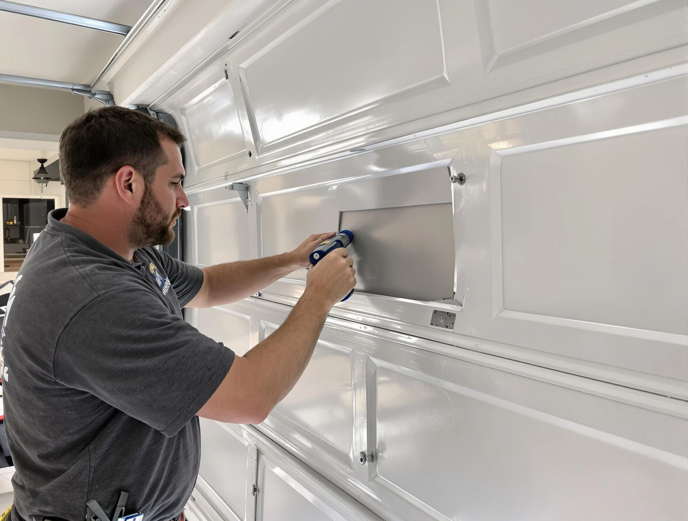 Garage door panel repair by Canonsburg Garage Door Repair in Canonsburg