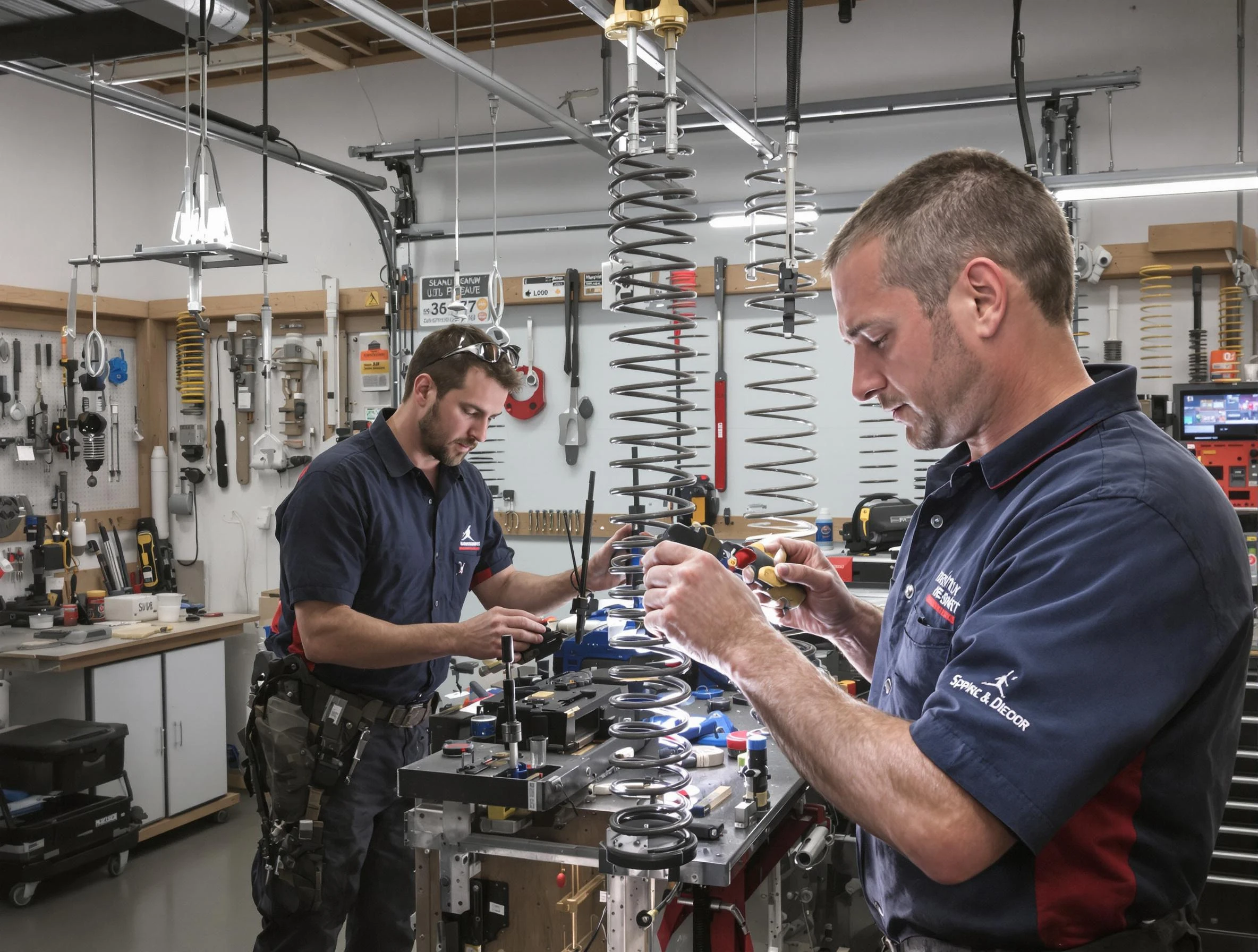 Garage door spring repair service by Canonsburg Garage Door Repair in Canonsburg