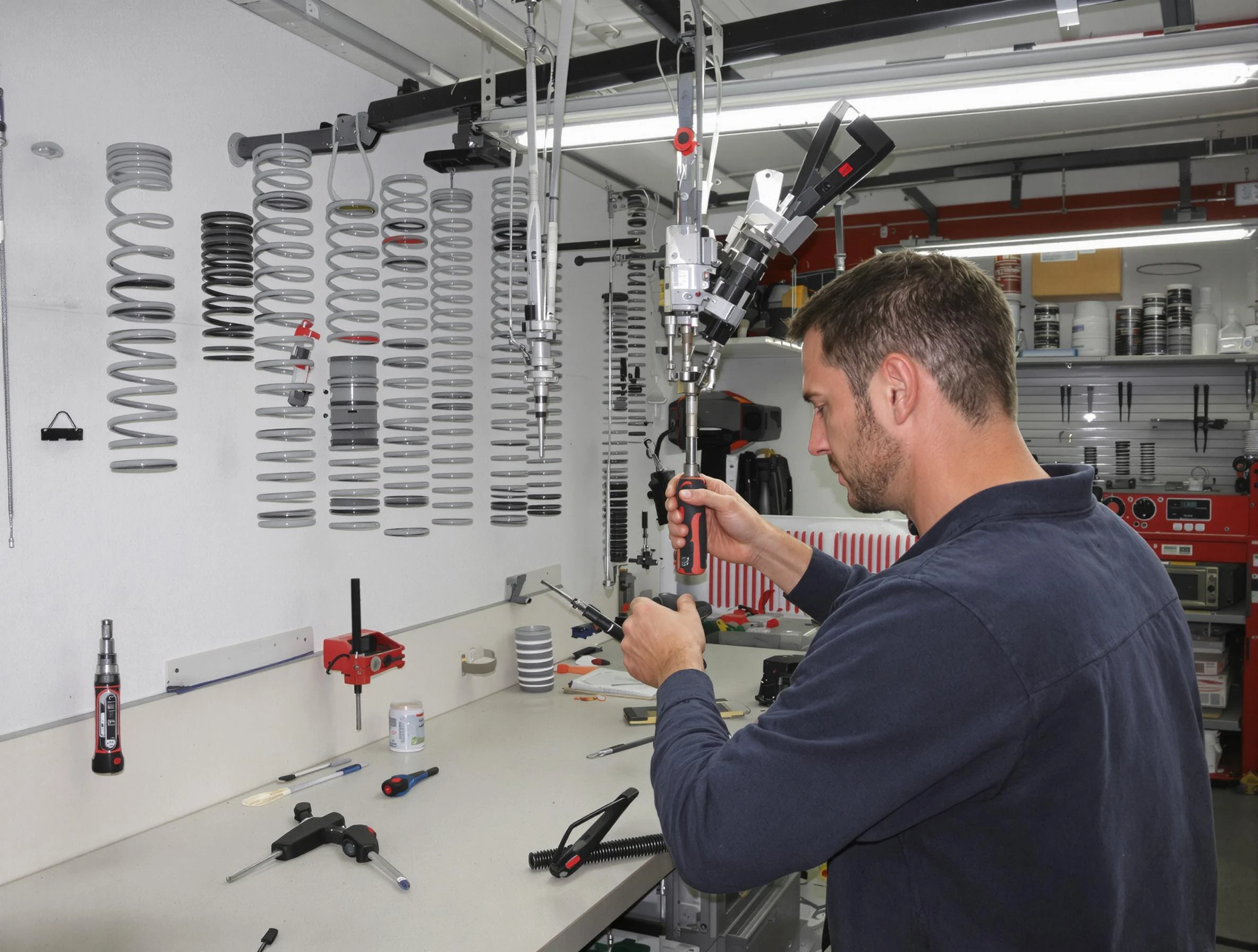Canonsburg Garage Door Repair safety certified technician performing precision spring replacement in Canonsburg